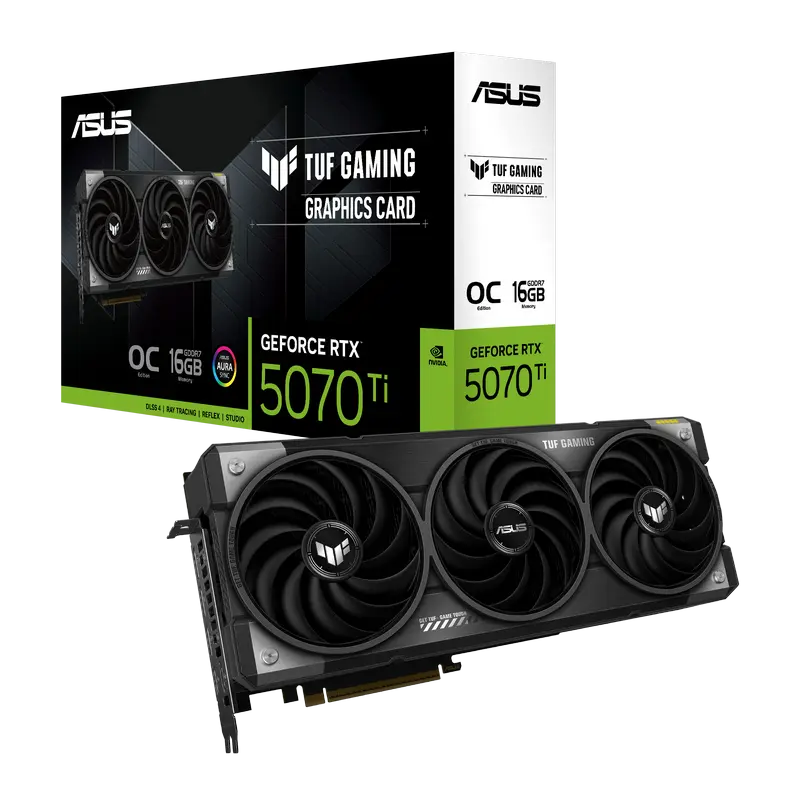 Placă Video ASUS TUF Gaming RTX5070Ti, 16GB GDDR7 256bit