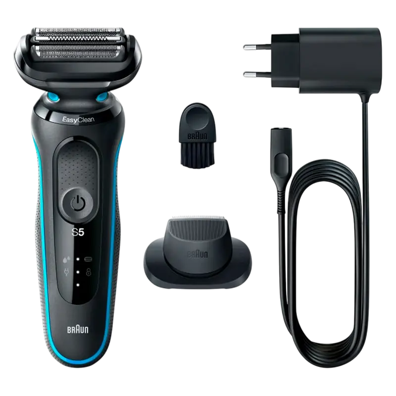 Aparat de ras electric Braun 51-M1200s, Negru | Albastru