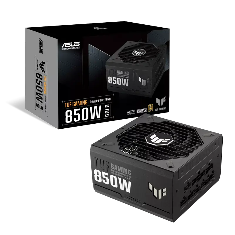 Блок питания для компьютеров ASUS TUF GAMING 850W GOLD, ATX, Полностью модульный