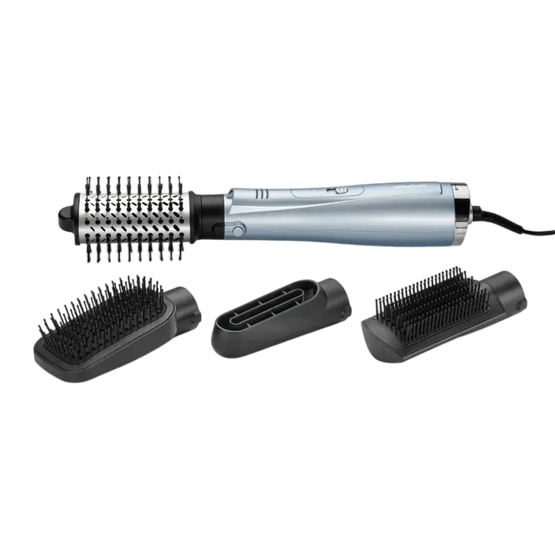 Uscător de păr-perie BaByliss AS774E, 1000W, Albastru deschis