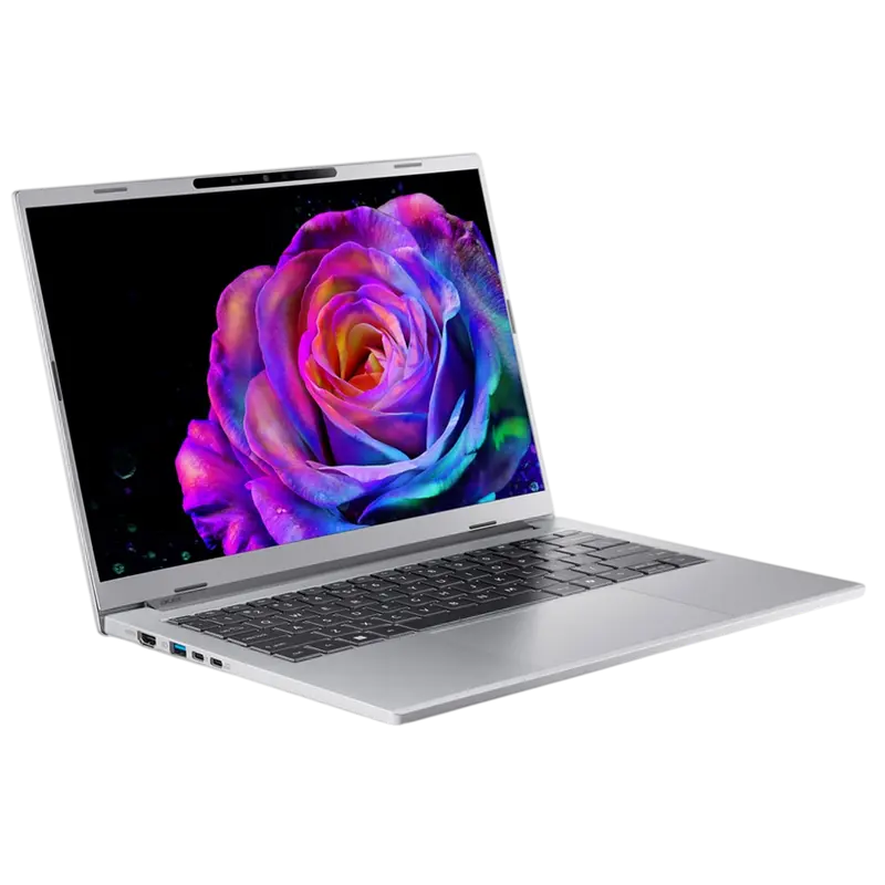 Ноутбук 14" Acer Aspire 14 AI OLED A14-61M, Pure Silver, AMD Ryzen AI 7 350, 32Гб/1024Гб, Linux Ubuntu