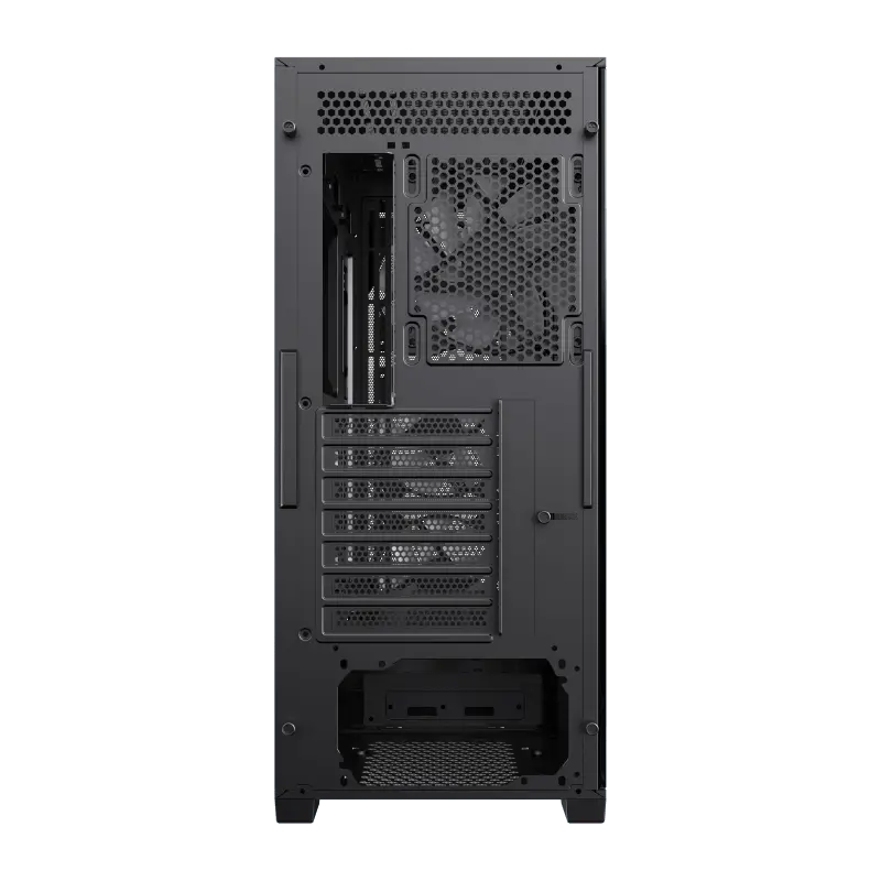 Carcasa computer Gamemax Siege, Midi-Tower, fără sursă de alimentare, negru