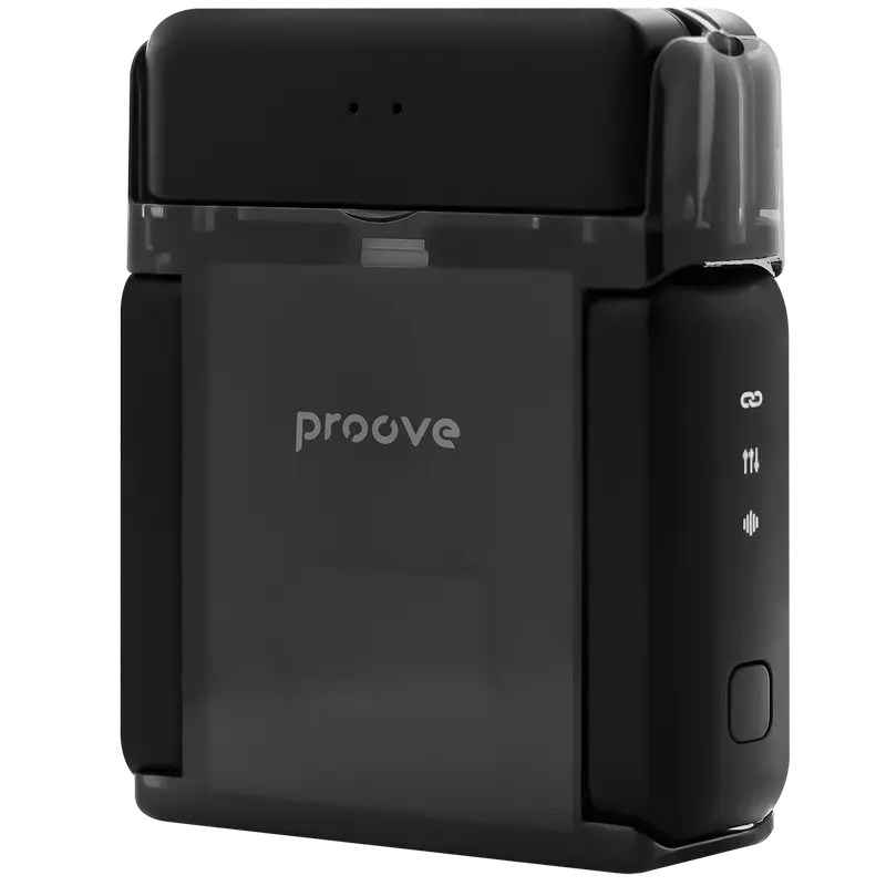 Microfon portabil pentru înregistrare vocală Proove Live, Fără fir, Negru