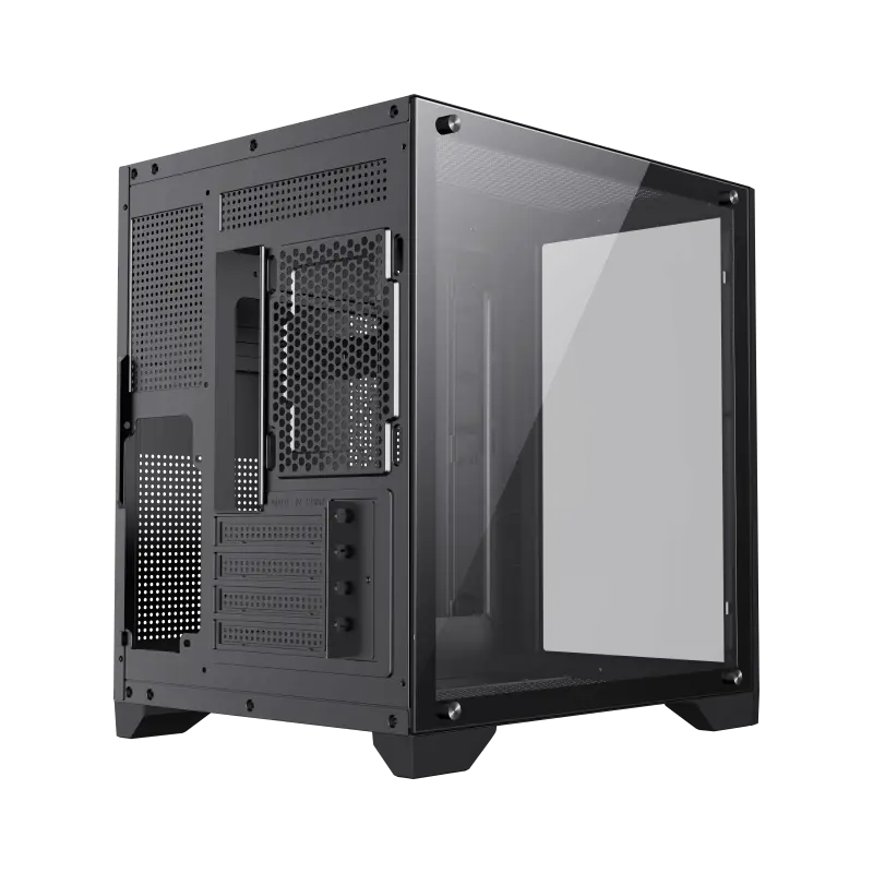Carcasa de calculator Gamemax Infinity Mini, Micro-ATX, Fără sursă de alimentare, Negru