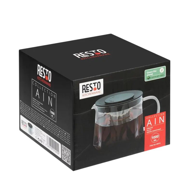 Заварочный чайник RESTO 90515, 1л, Прозрачный