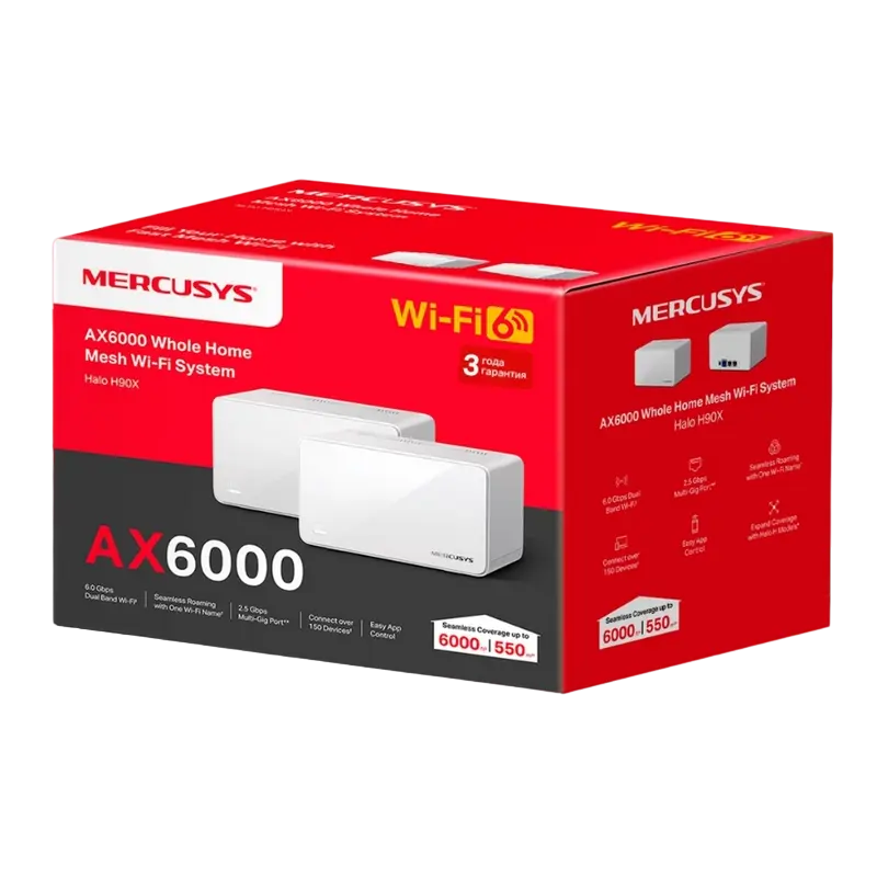 Sistem Mesh Wi-Fi MERCUSYS Halo H90X (2-pachet)