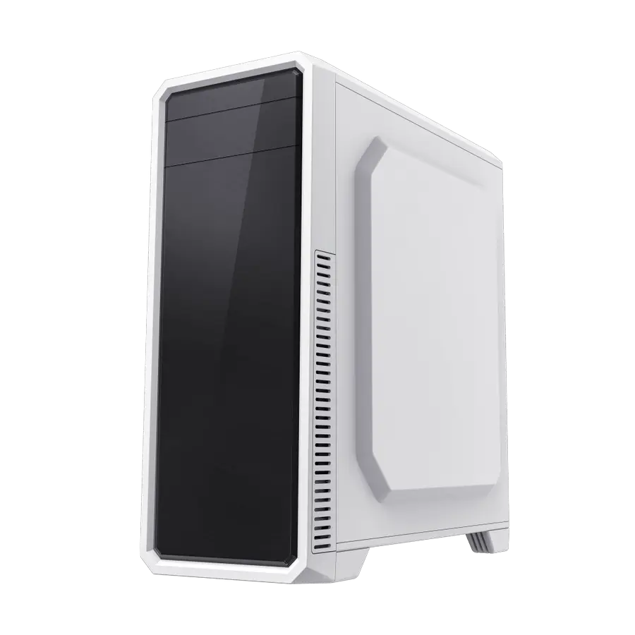 Carcasă PC Gamemax G561E-WH, Midi-Tower, Fără PSU, Negru | Alb