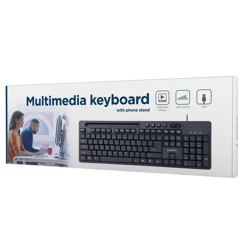 Tastatură Gembird KB-UM-108, cu fir, neagră