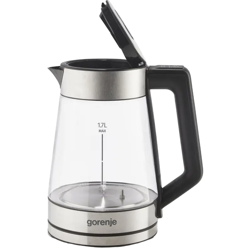 Fierbător electric Gorenje K17TRG, Oțel Inoxidabil | Negru