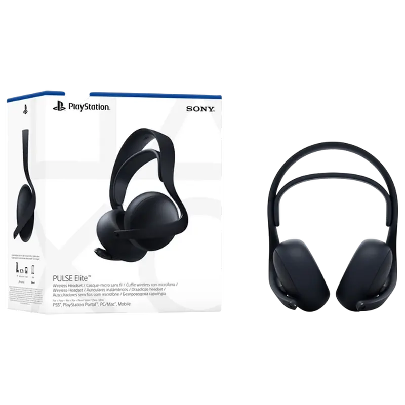 Căști gaming SONY PlayStation Pulse Elite, Bluetooth/USB, Negru