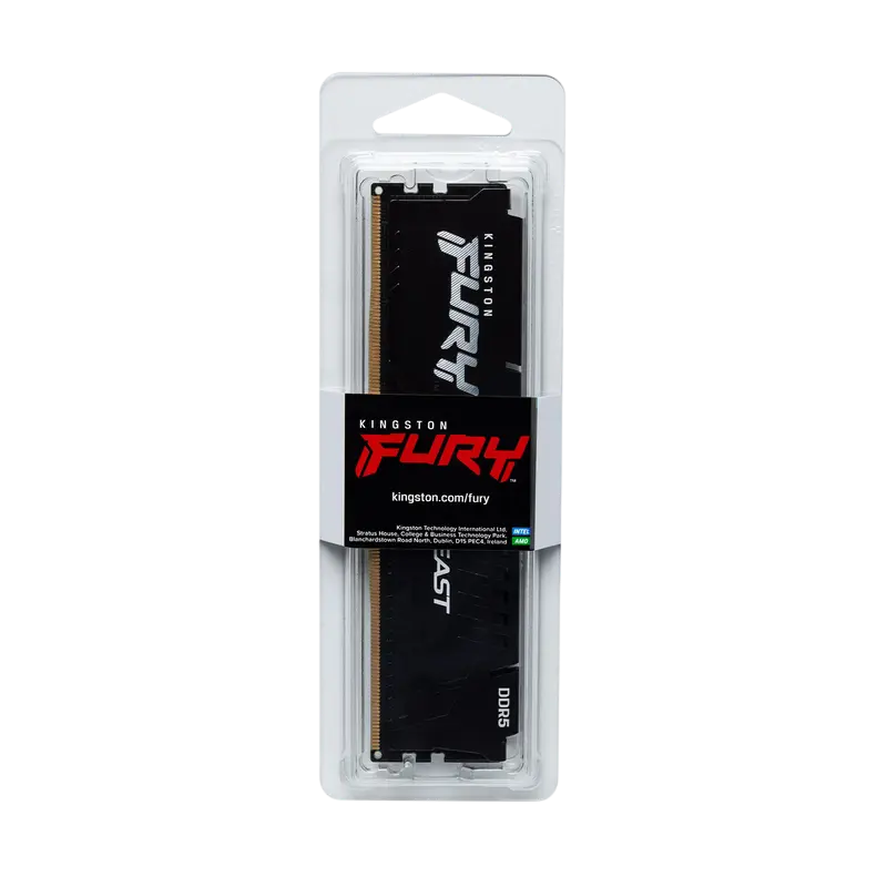 Оперативная память Kingston FURY Beast, DDR5 SDRAM, 6400 МГц, 32 ГБ, KF564C32BBE-32
