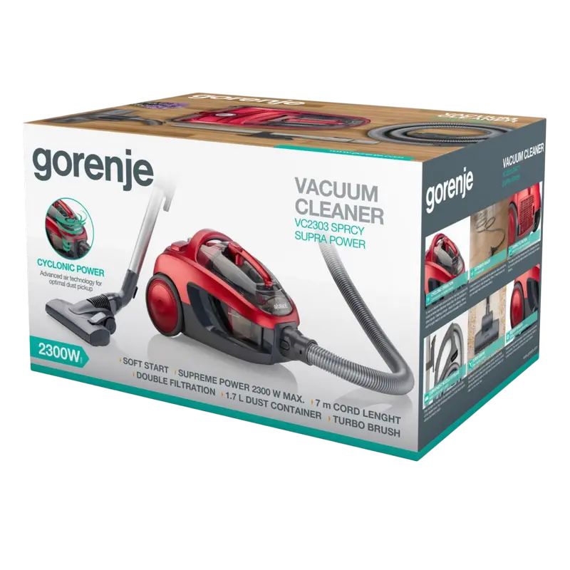 Aspirator Vertical Gorenje VC2303SPRCY, Roșu