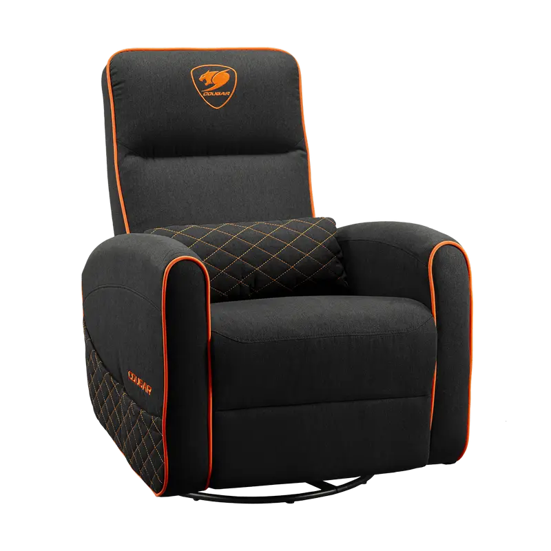Scaun Gaming Cougar FIDOM, Imitație de in, Negru | Portocaliu