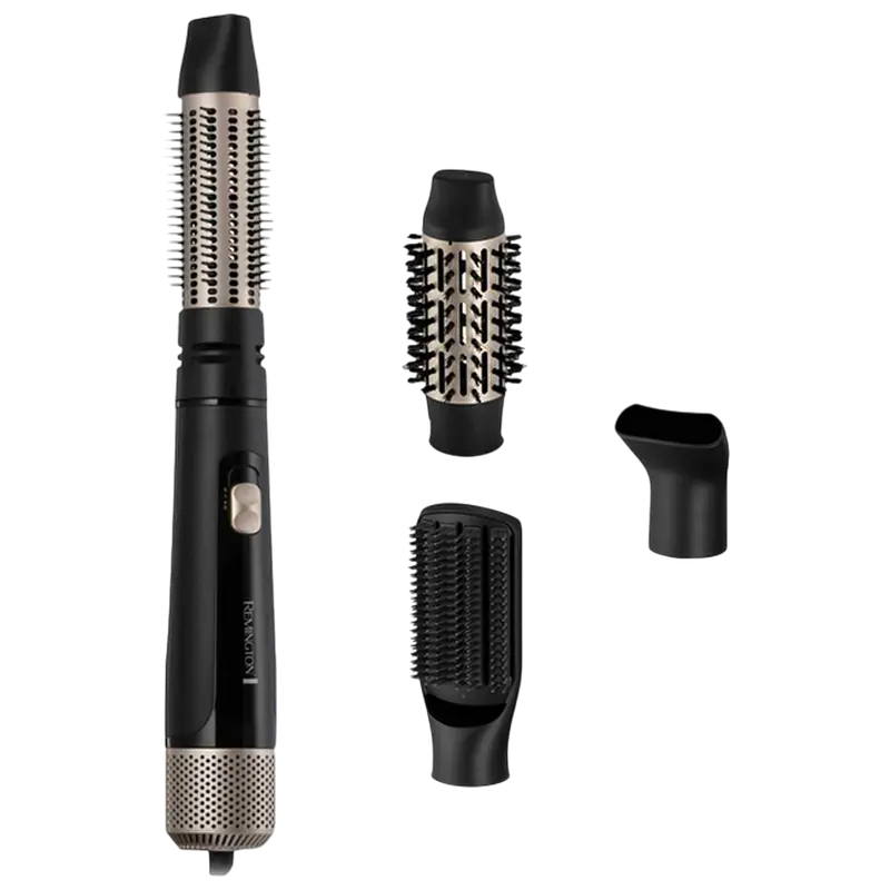 Uscător de păr-perie Remington AS7500, 1000W, Negru