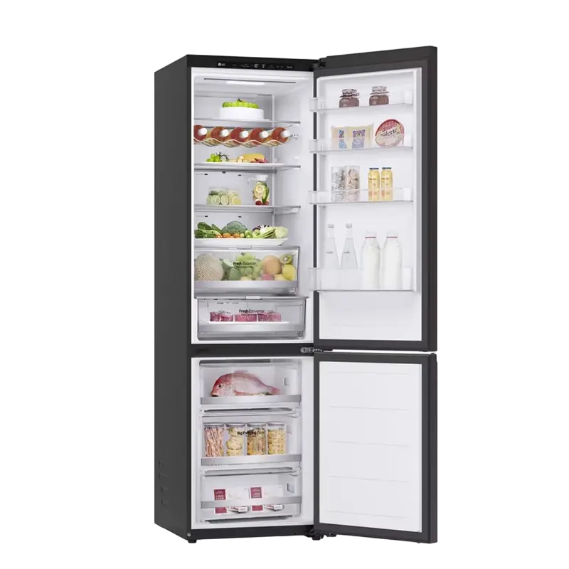 Frigider LG GBB72TW9DQ, DoorCooling+, Alb | Negru