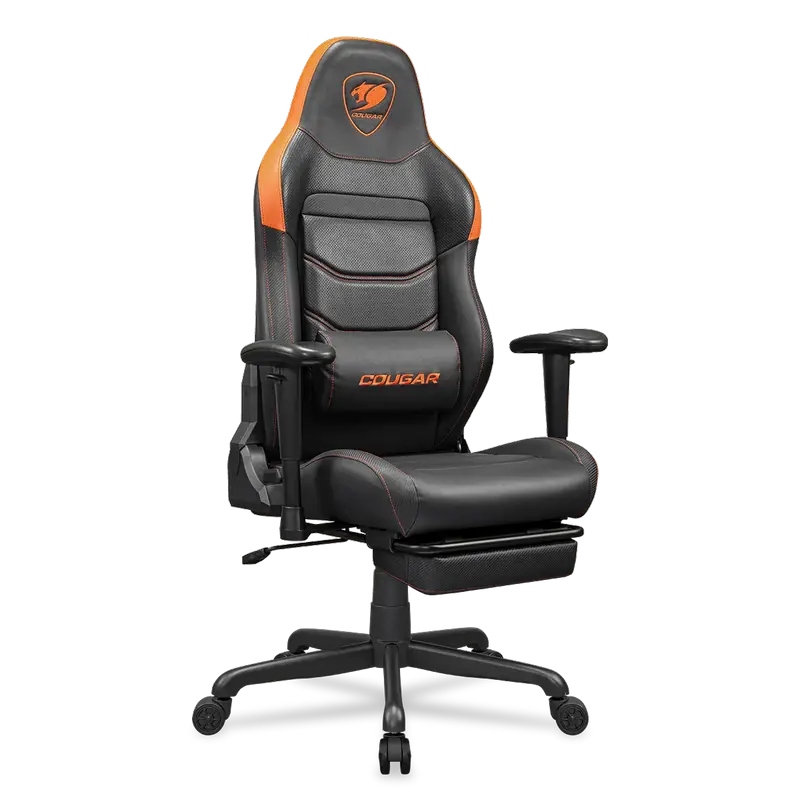 Scaun Gaming Cougar Explore Neo, PVC Piele, Negru | Portocaliu
