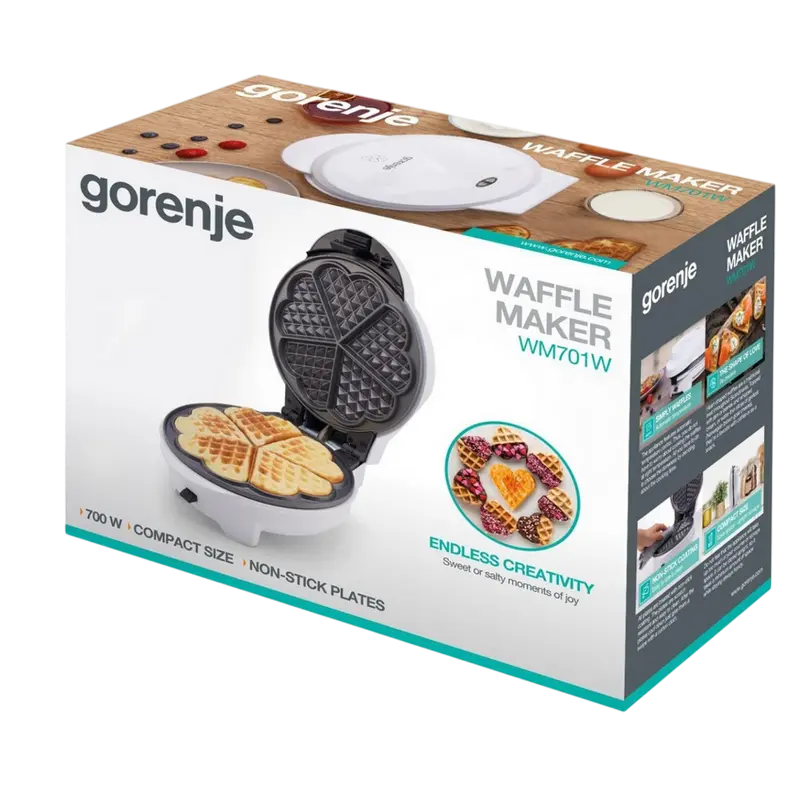 Вафельница Gorenje WM701W, Белый