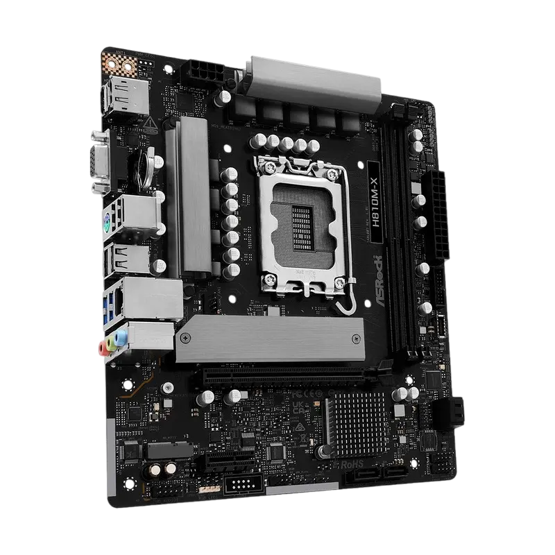 Placă de bază ASRock H810M-X, LGA1851, Intel H810, Micro-ATX