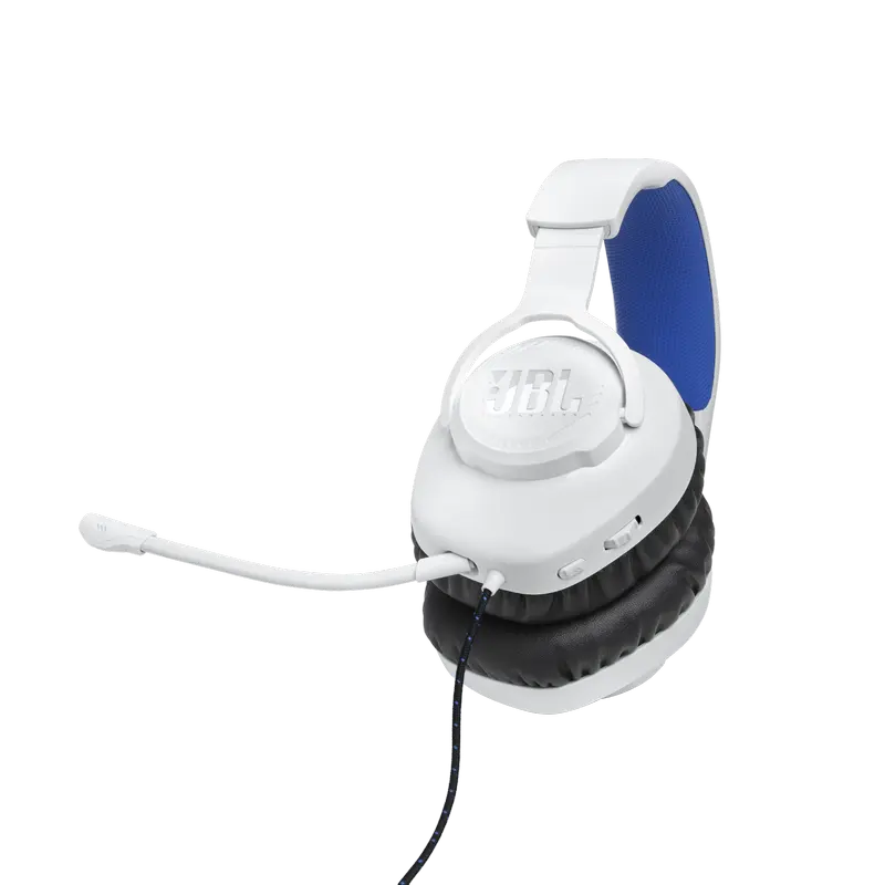 Căști JBL Quantum 100P, Cu fir, Alb | Albastru