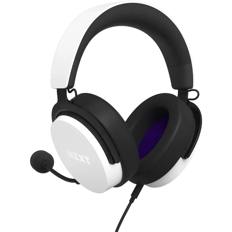Игровые наушники / гарнитура NZXT Relay, Проводной аналоговый, Белый | Черный
