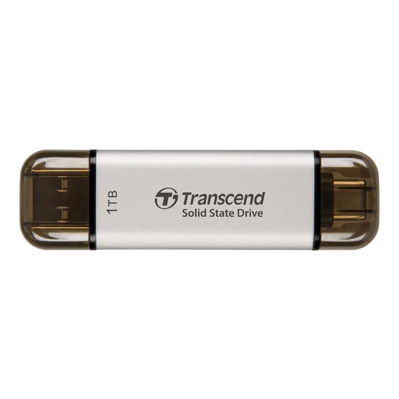 SSD portabil extern Transcend ESD310S, 2 TB, Argintiu (TS2TESD310S)