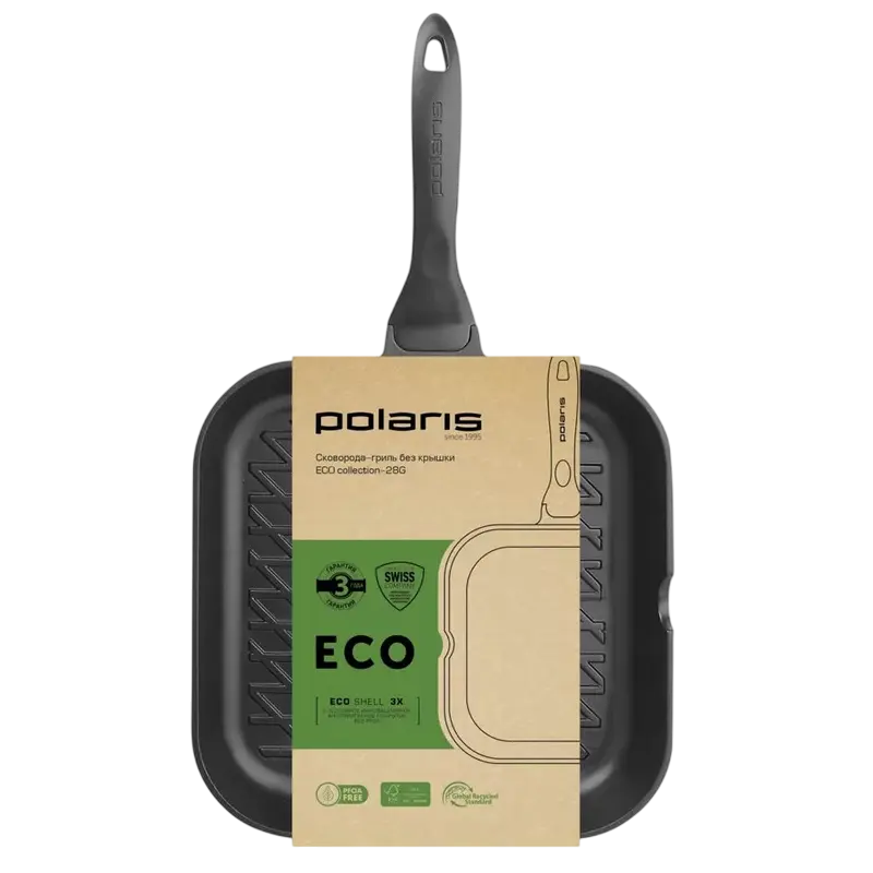 Сковорода-гриль Polaris ECO collection-28G, 28см, Фиолетовый