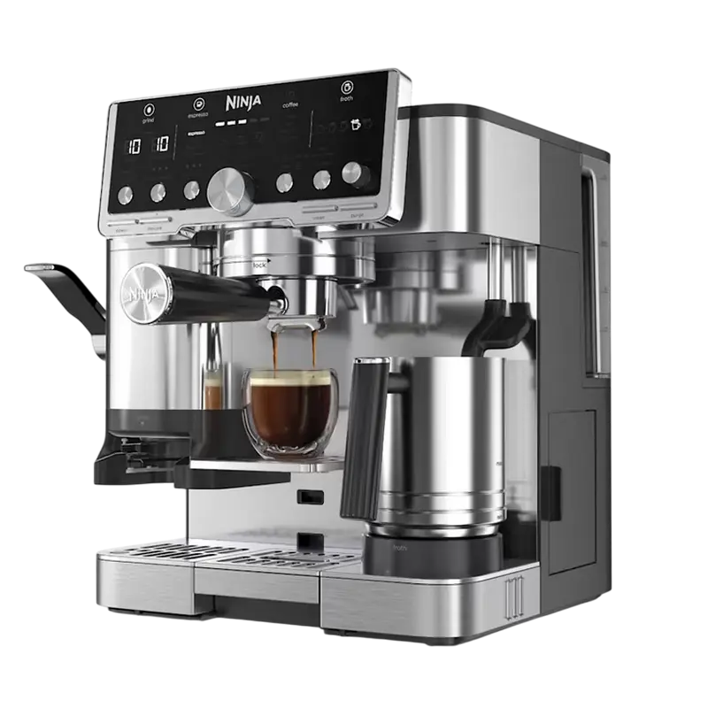 Cafetiera manuala Ninja ES701EU, 1650W, Oțel inoxidabil