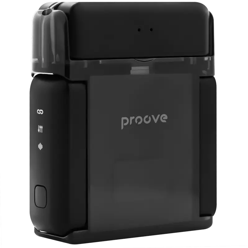 Microfon portabil pentru înregistrare vocală Proove Live, Fără fir, Negru