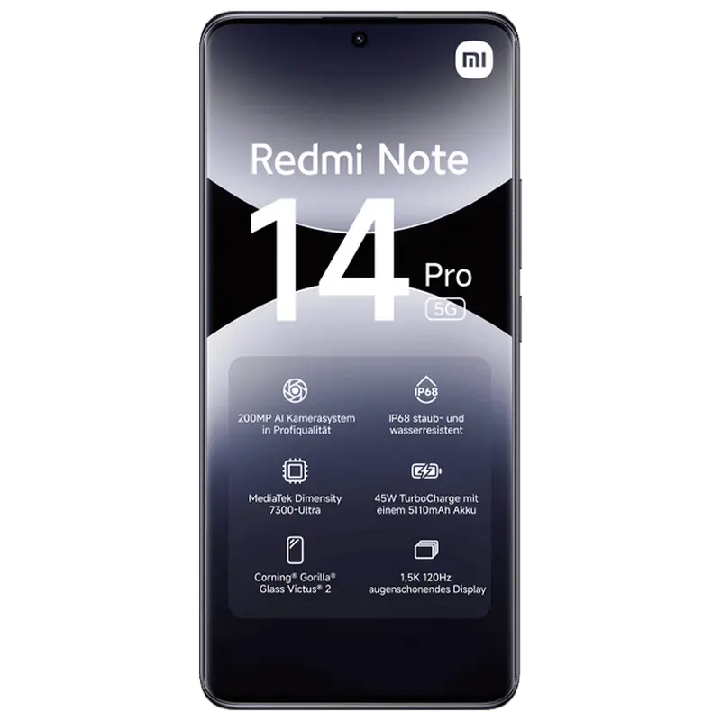 Smartphone Xiaomi Redmi Note 14 Pro 5G, 8Gb/256Gb, Midnight Black