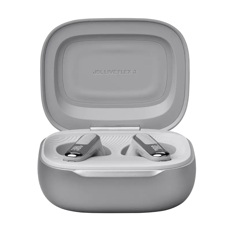 Căști JBL LIVE Flex 3, Argintiu