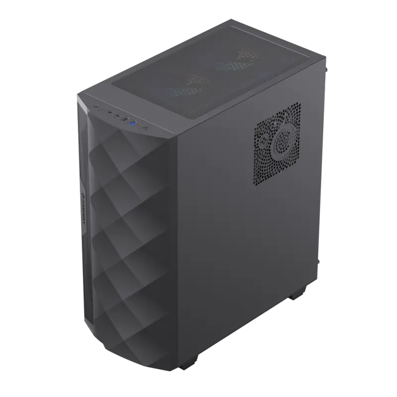 Carcasă PC Gamemax Diamond CP, Midi-Tower, Fără PSU, Negru