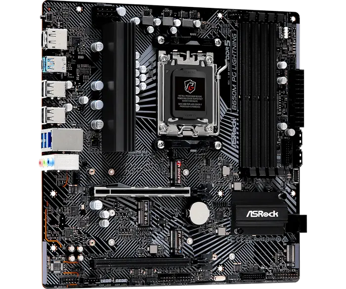 Placă de bază ASRock B650M PG LIGHTNING, AM5, AMD B650, Micro-ATX