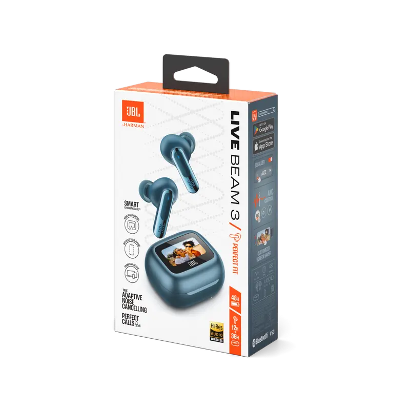 Căști JBL LIVE Beam 3, Albastru