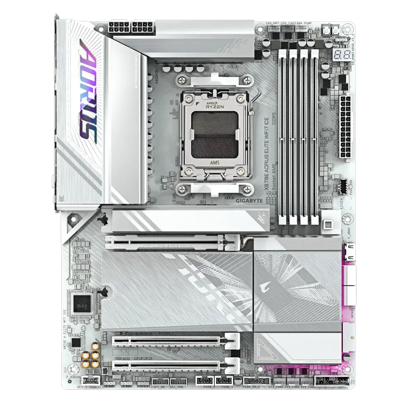 Placă de bază Gigabyte X870E A ELITE WF7 ICE, AM5, AMD X870E, ATX