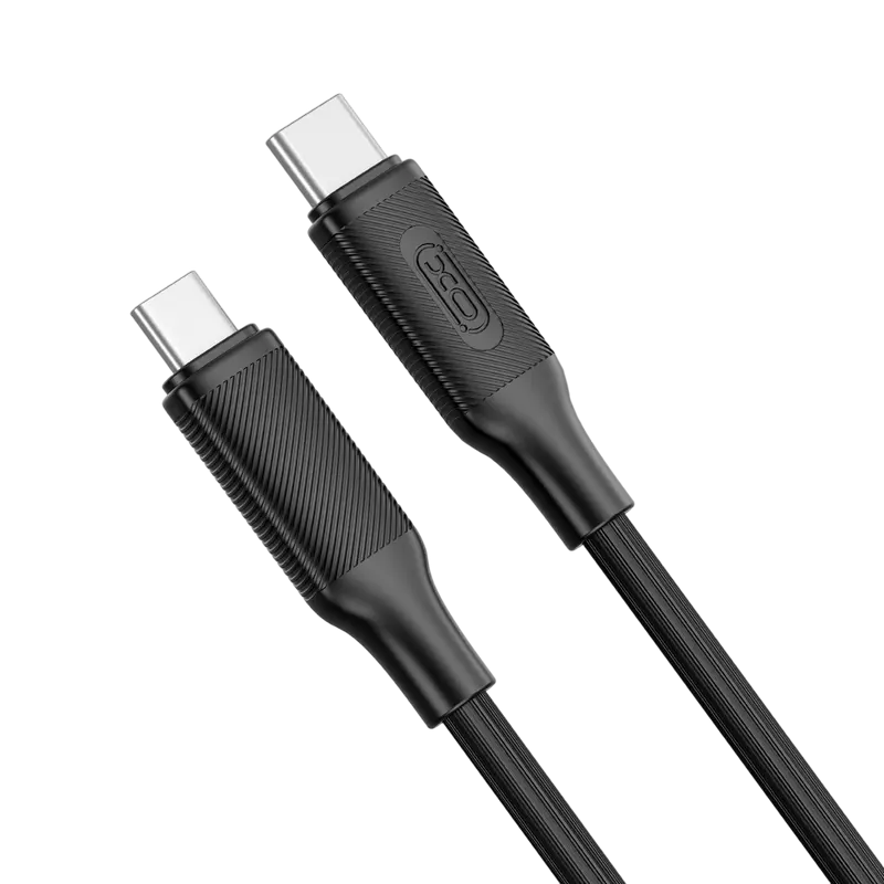 Cablu pentru încărcare și sincronizare XO NB-Q265B, USB Type-C/USB Type-C, 1m, Negru