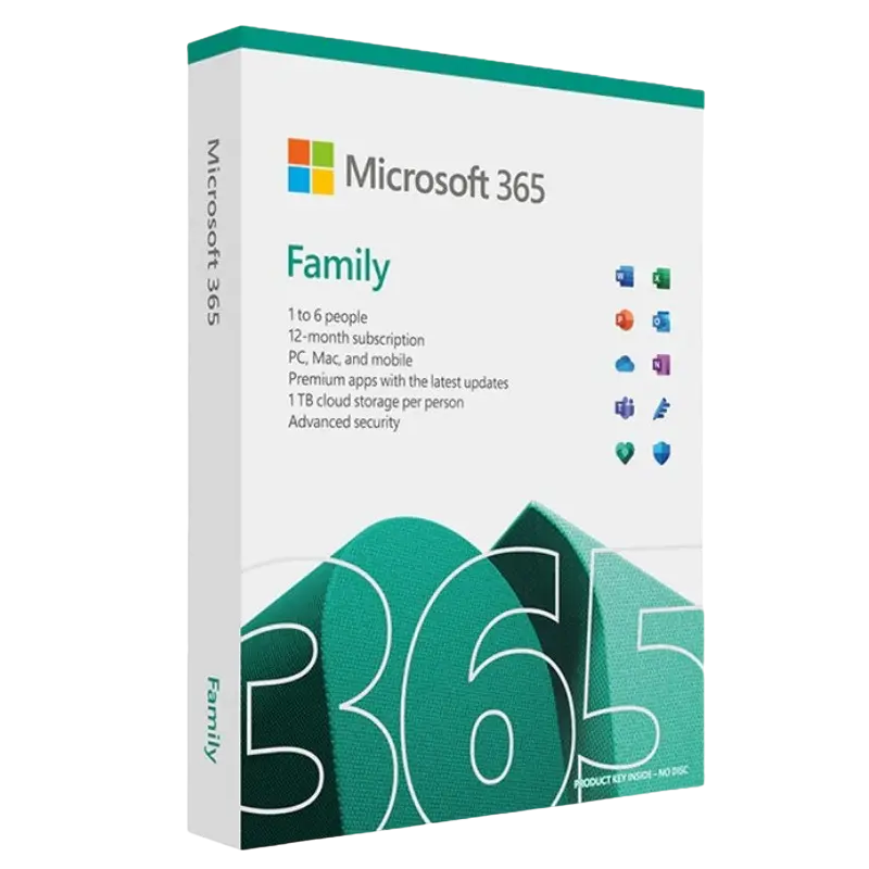 Office Pack M365 Family English Sub1YR Centra..