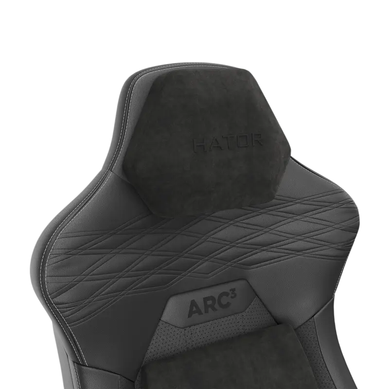 Игровое кресло HATOR Arc 3 XL, Искусственная кожа, Чёрный