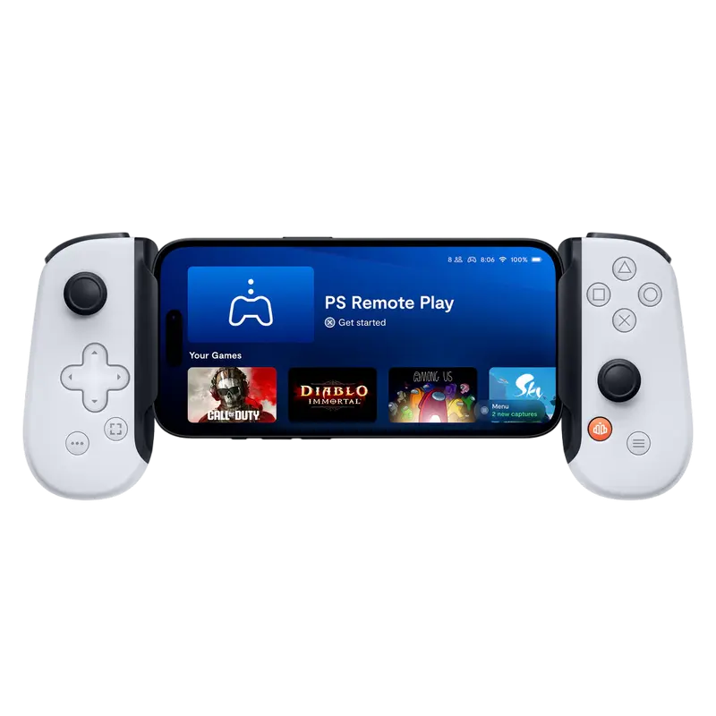 Controler de joc mobil Backbone One Lightning PlayStation Edition, Alb