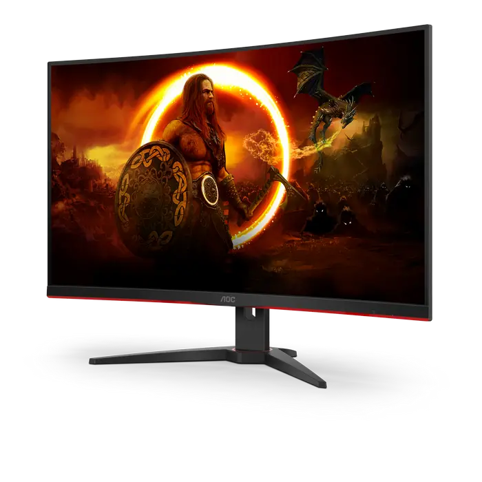 31,5" Игровой монитор AOC C32G2ZE/BK, VA 1920x1080 FHD, Черный | Красный