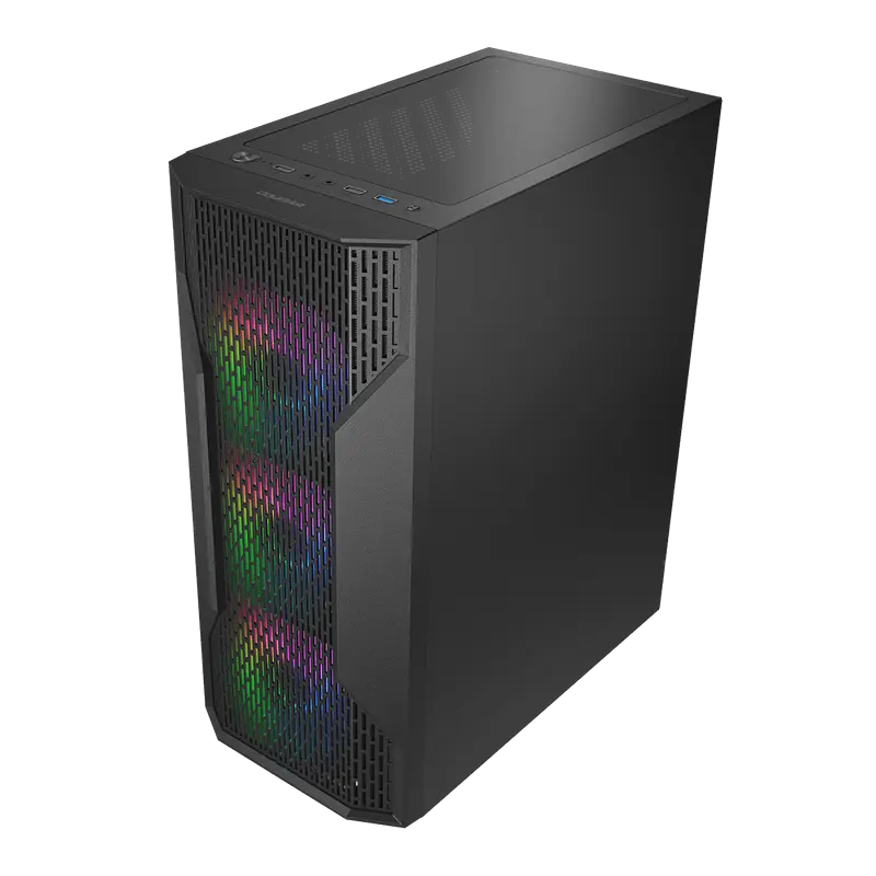 Carcasă PC Cougar MX 110 RGB, Midi-Tower, Fără PSU, Negru