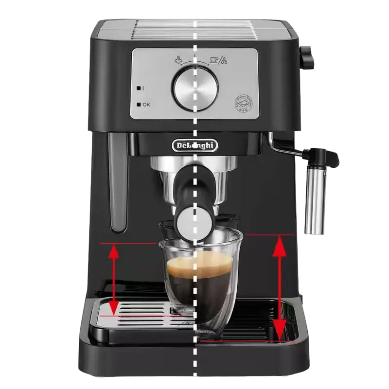 Cafetiera manuala DeLonghi EC260BK, 1100W, Negru