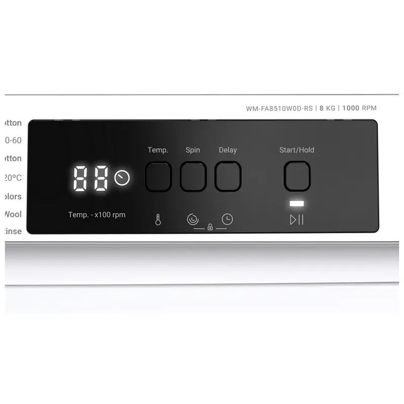 Mașină de spălat Sharp WM-FA8510W0D-RS, 8kg, Alb