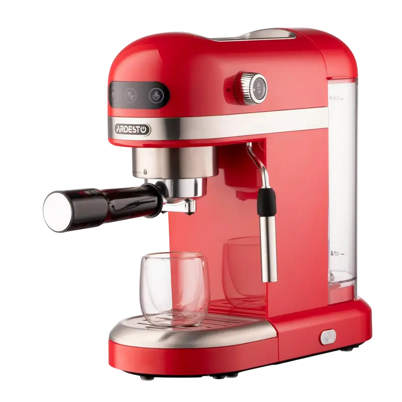 Кофеварка рожковая Ardesto YCM-E1501, 1350Вт, Красный