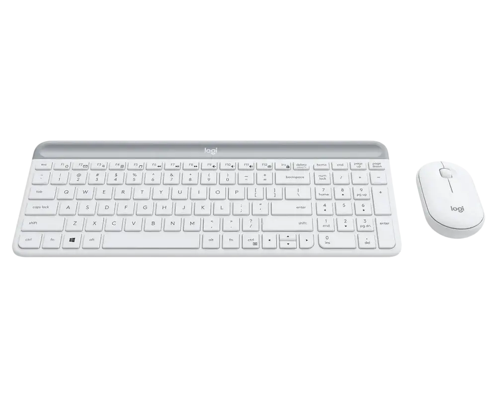 Tastatură și mouse Logitech MK470, Fără fir, Alb