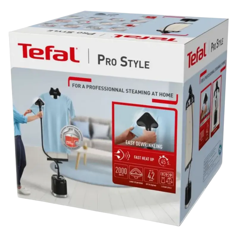 Aparat de călcat cu aburi staționar Tefal IT3480E1, Negru