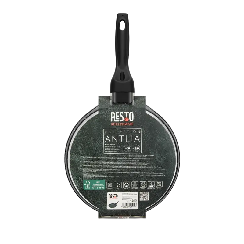 Блинная сковорода RESTO 93065, 24см, Чёрный