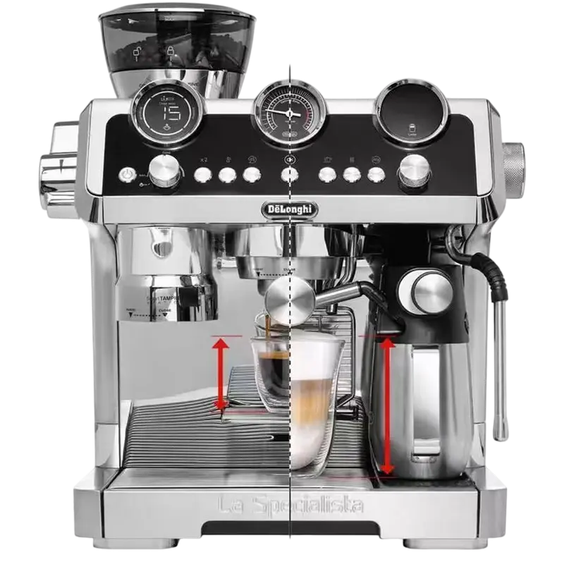 Cafetiera manuala DeLonghi EC 9865.M, 1450W, Oțel inoxidabil