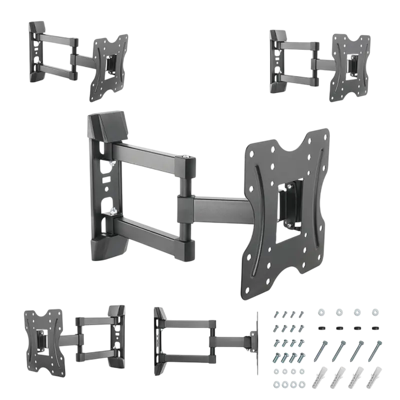 Suport de perete înclinat și pivotant Gembird WM-42ST-02, Negru