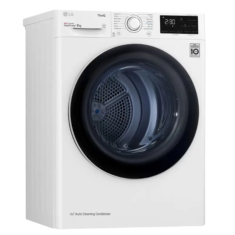 Mașină de uscat LG RH80V3AV6N, 8kg, Alb