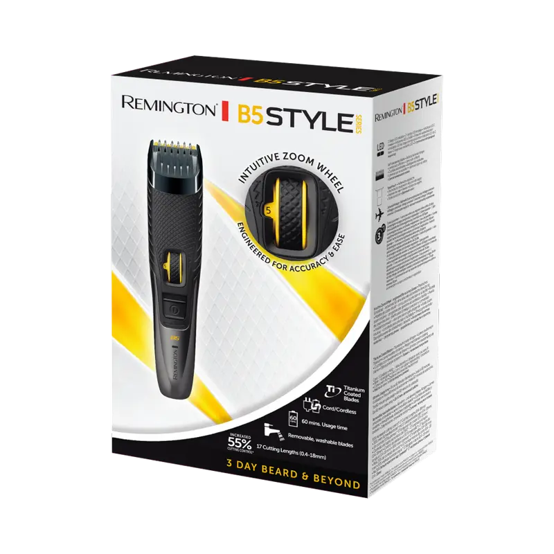 Trimmer bărbătesc Remington Style Series B5 MB5000, Negru